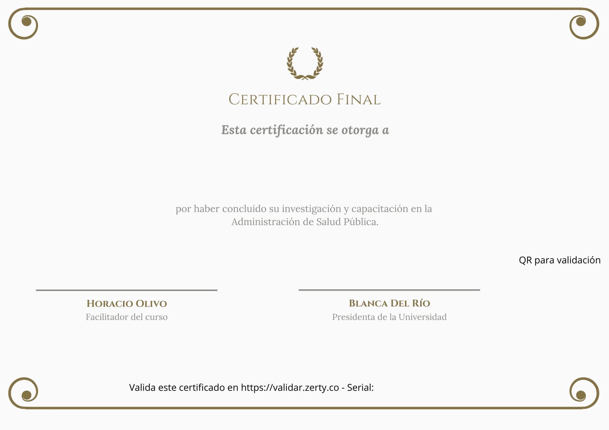 Blanco Certificado Diploma Certificado